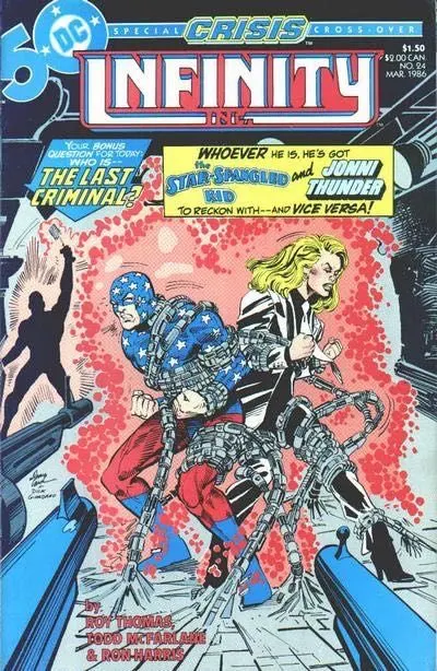 Infinity Inc., Vol. 1 #24 comic book cover, 1986