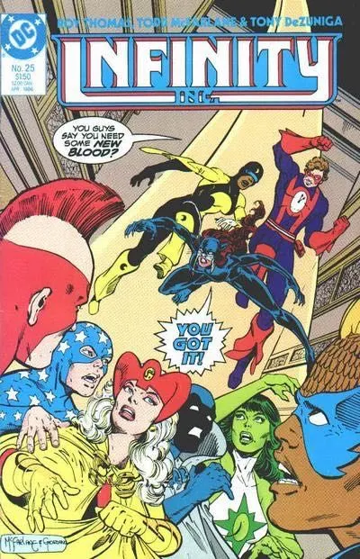 Infinity Inc., Vol. 1 #25 comic book cover, 1986