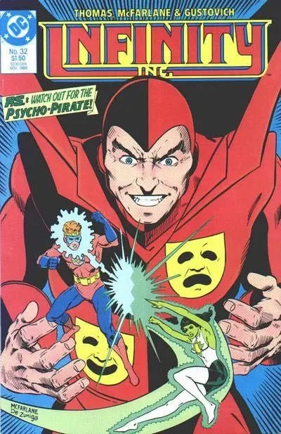 Infinity Inc., Vol. 1 #32 comic book cover, 1986