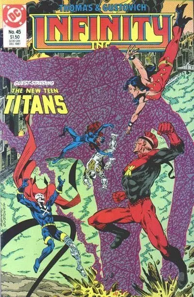 Infinity Inc., Vol. 1 #45 comic book cover, 1987