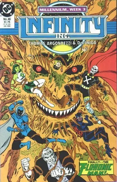 Infinity Inc., Vol. 1 #46 comic book cover, 1988