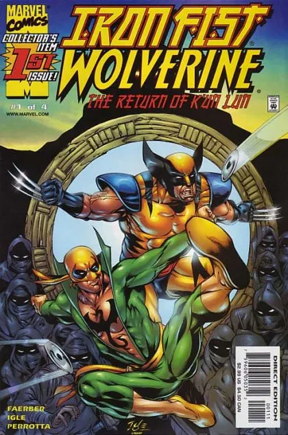 Iron Fist / Wolverine #1 comic book cover, 2000