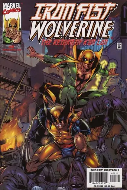 Iron Fist / Wolverine #2 comic book cover, 2000