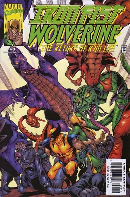 Iron Fist / Wolverine #3 comic book cover, 2001