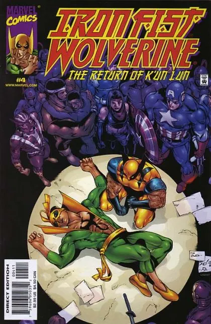 Iron Fist / Wolverine #4 comic book cover, 2001