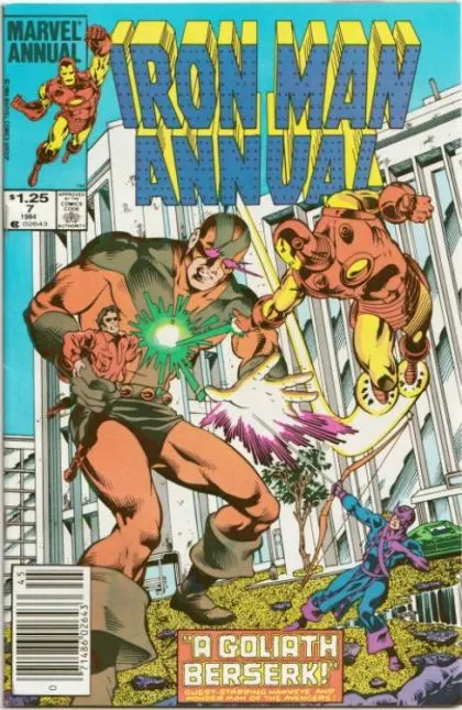 Iron Man Annual #7 Canadian Price Variant comic book cover, 1984