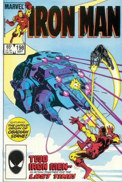 Iron Man, Vol. 1 #198 Direct Edition comic book cover, 1985