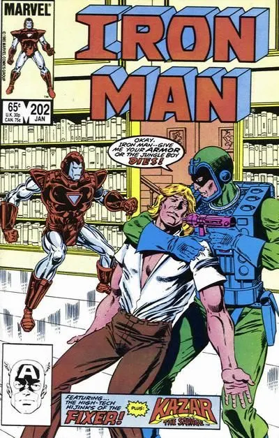 Iron Man, Vol. 1 #202 Direct Edition comic book cover, 1986