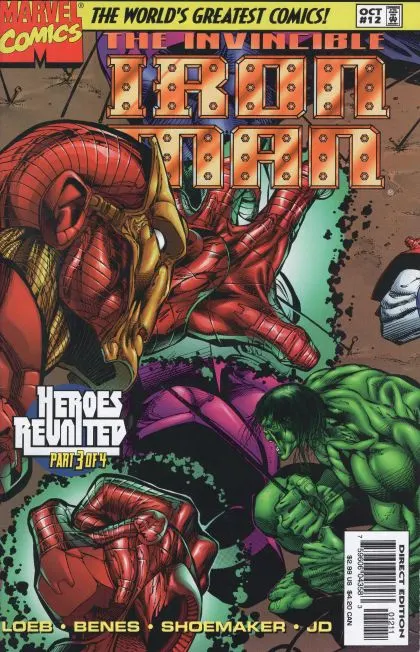 Iron Man, Vol. 2 #12 Direct Edition comic book cover, 1997