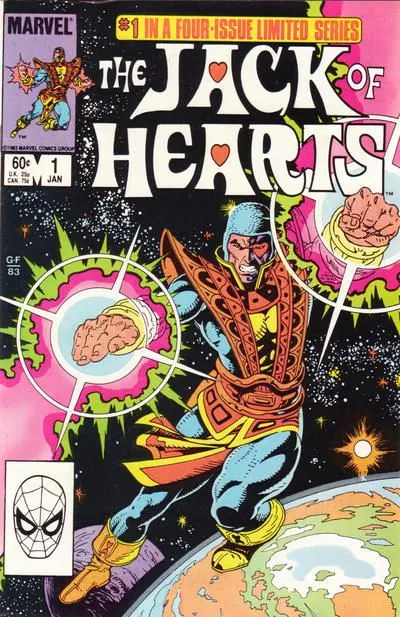 Jack of Hearts #1 Direct Edition comic book cover, 1984