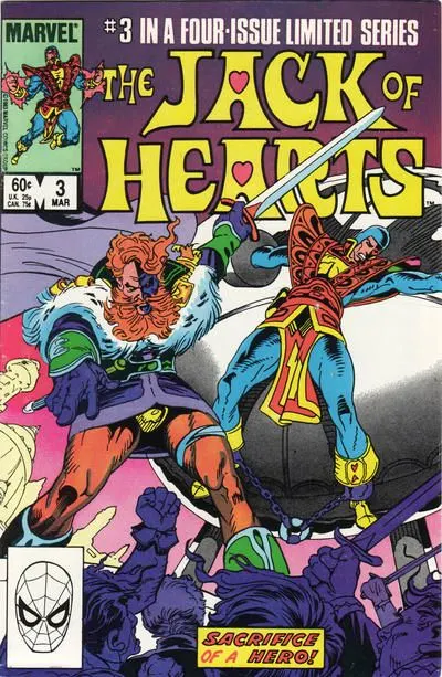 Jack of Hearts #3 Direct Edition comic book cover, 1984