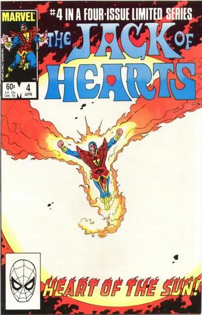 Jack of Hearts #4 Direct Edition comic book cover, 1984
