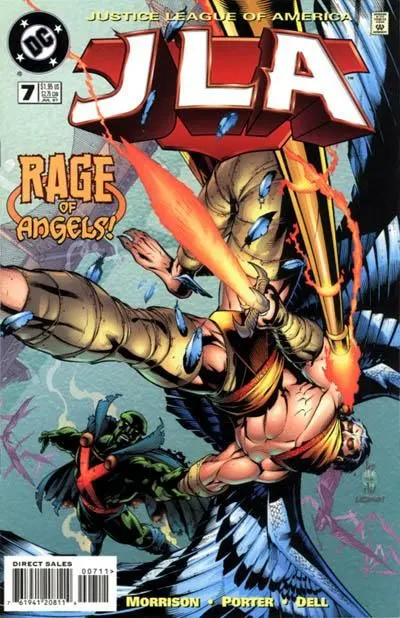 JLA #7 Direct Edition comic book cover, 1997