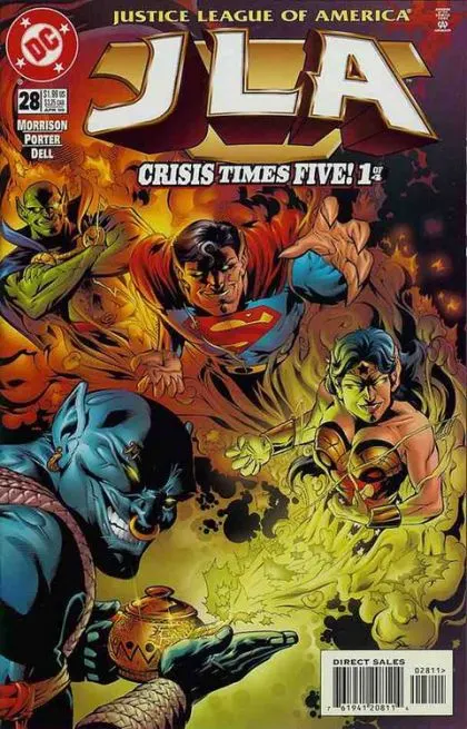 JLA #28 Direct Edition comic book cover, 1999