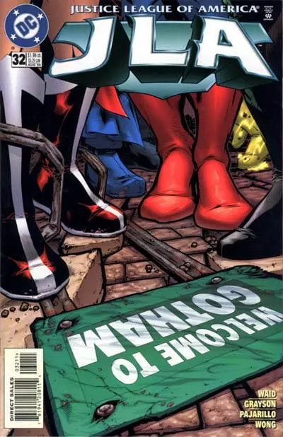 JLA #32 Direct Edition comic book cover, 1999