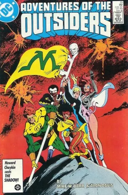 Adventures of the Outsiders #33 Direct Edition comic book cover, 1986