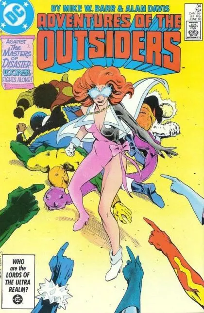 Adventures of the Outsiders #34 Direct Edition comic book cover, 1986