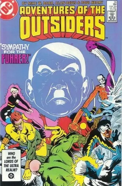Adventures of the Outsiders #35 Direct Edition comic book cover, 1986