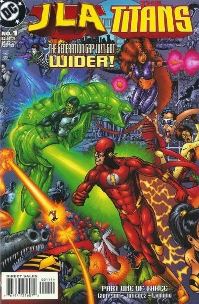 JLA / Titans #1 comic book cover, 1998