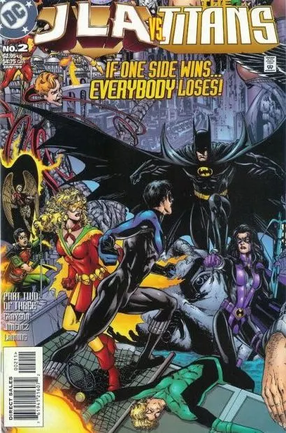 JLA / Titans #2 Direct Edition comic book cover, 1999