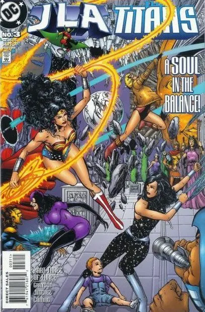 JLA / Titans #3 Direct Edition comic book cover, 1999