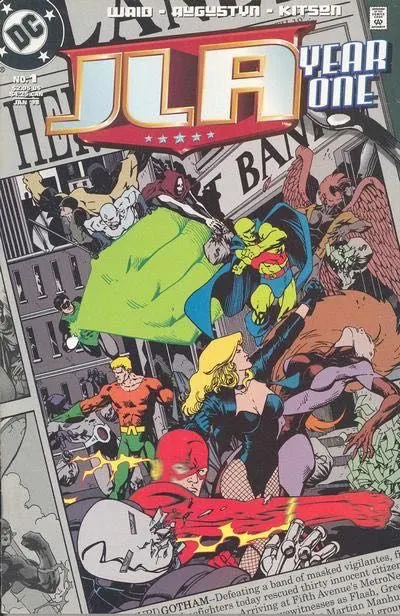 JLA: Year One #1 Barry Kitson Regular Cover comic book cover, 1998
