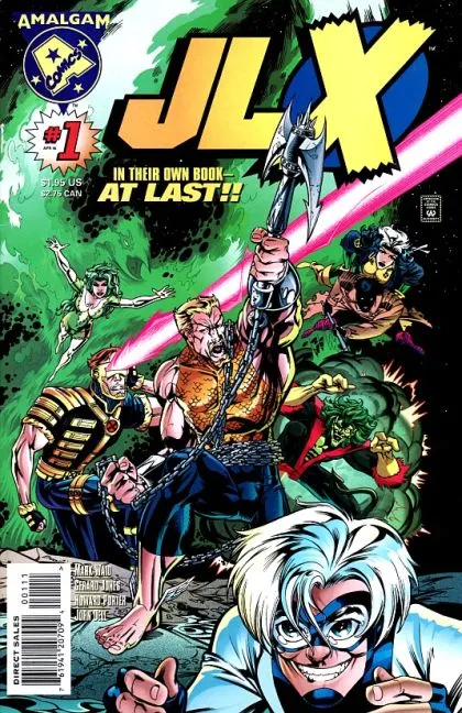 JLX #1 Direct Edition comic book cover, 1996