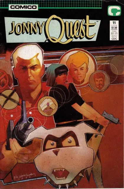 Jonny Quest #11 Direct Edition comic book cover, 1987