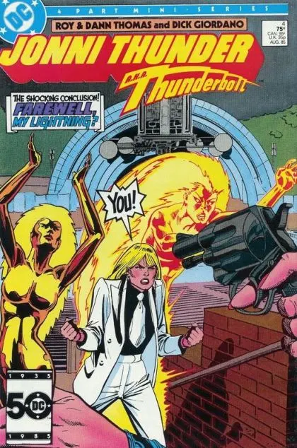 Jonni Thunder #4 Direct Edition comic book cover, 1985