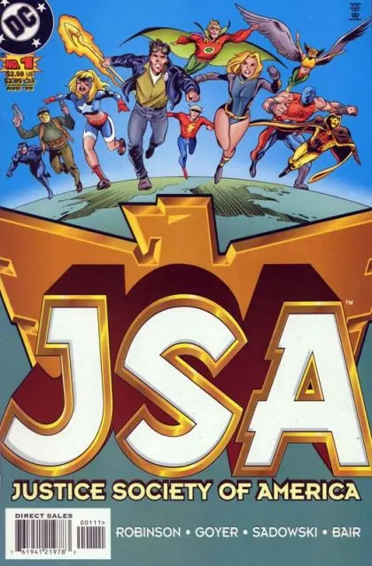 JSA #1 Direct Edition comic book cover, 1999