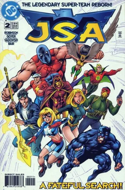 JSA #2 Direct Edition comic book cover, 1999