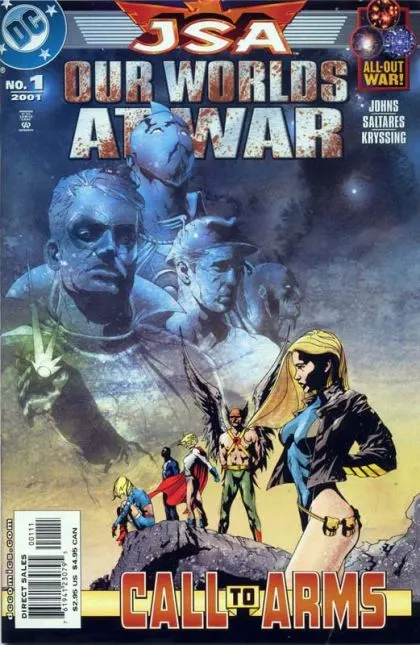 JSA: Our Worlds at War #1 comic book cover, 2001
