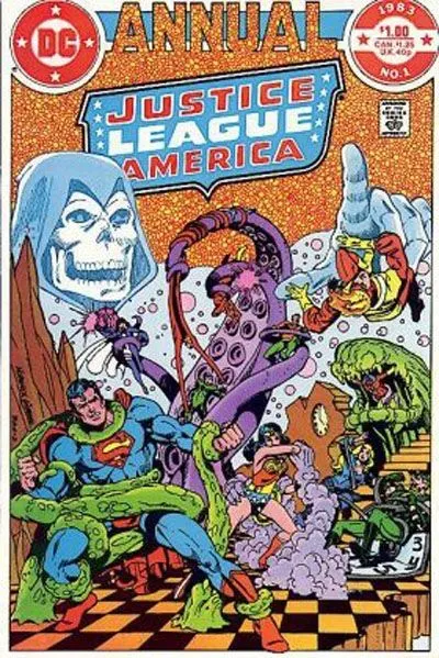 Justice League of America, Vol. 1 Annual #1 Direct Edition comic book cover, 1983