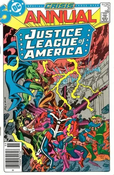 Justice League of America, Vol. 1 Annual #3 Newsstand Edition comic book cover, 1985