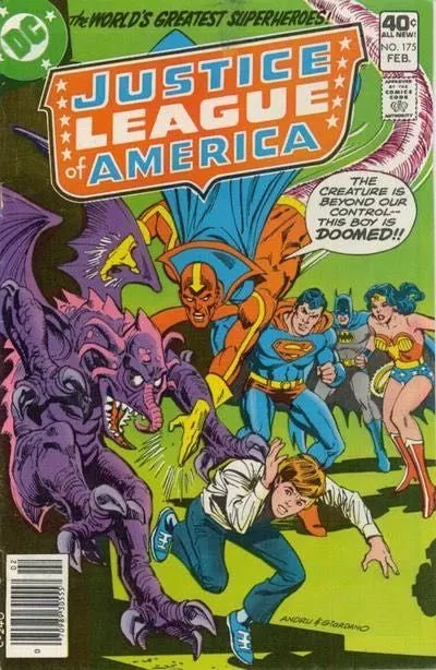 Justice League of America, Vol. 1 #175 Newsstand Edition comic book cover, 1980
