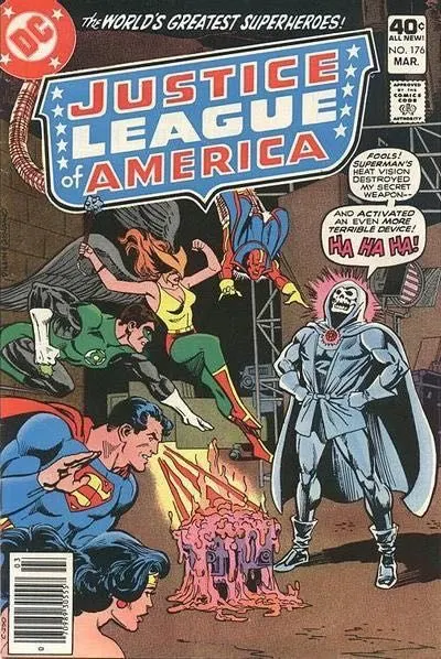 Justice League of America, Vol. 1 #176 Newsstand Edition comic book cover, 1980