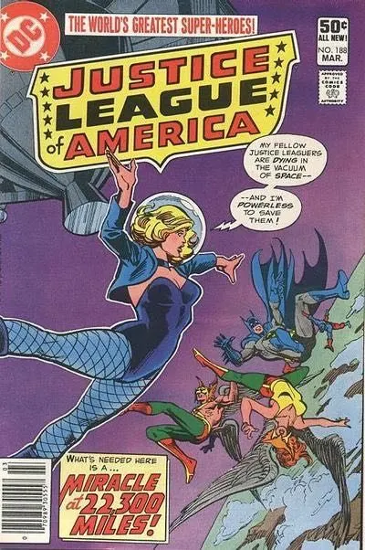 Justice League of America, Vol. 1 #188 Newsstand Edition comic book cover, 1981