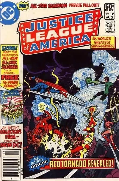Justice League of America, Vol. 1 #193 Newsstand Edition comic book cover, 1981