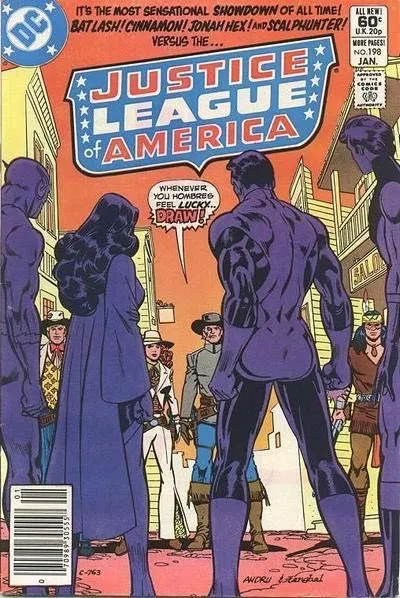Justice League of America, Vol. 1 #198 Newsstand Edition comic book cover, 1982