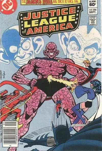 Justice League of America, Vol. 1 #206 Newsstand Edition comic book cover, 1982