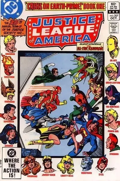 Justice League of America, Vol. 1 #207 Direct Edition comic book cover, 1982