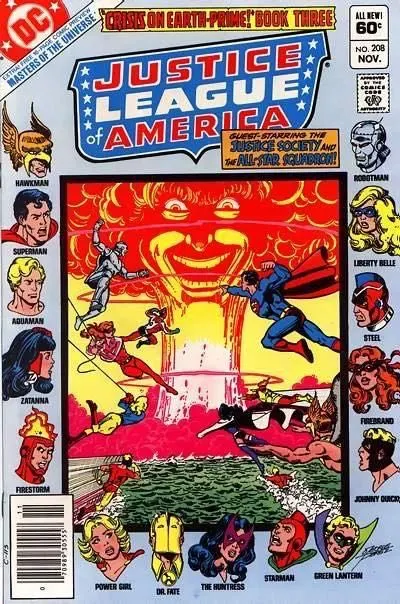 Justice League of America, Vol. 1 #208 Newsstand Edition comic book cover, 1982