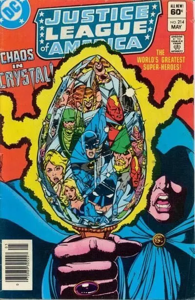Justice League of America, Vol. 1 #214 Newsstand Edition comic book cover, 1983