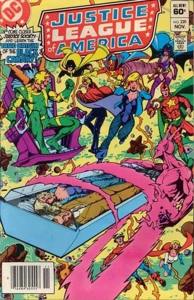 Justice League of America, Vol. 1 #220 Newsstand Edition comic book cover, 1983