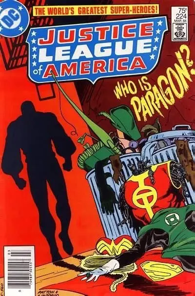 Justice League of America, Vol. 1 #224 Newsstand Edition comic book cover, 1984