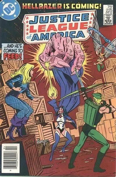 Justice League of America, Vol. 1 #225 Newsstand Edition comic book cover, 1984