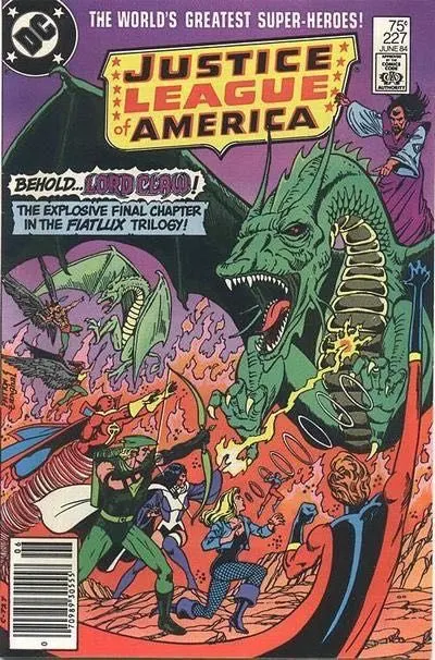Justice League of America, Vol. 1 #227 Newsstand Edition comic book cover, 1984