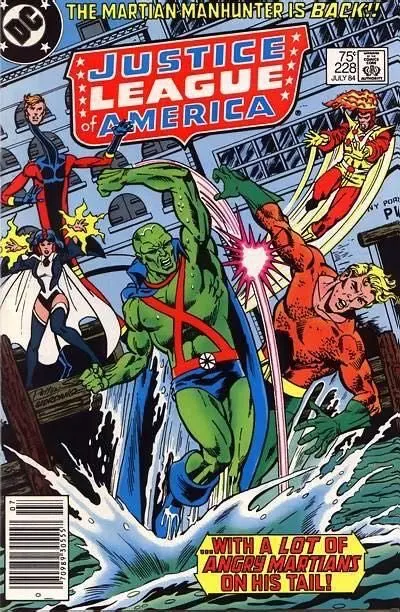 Justice League of America, Vol. 1 #228 Newsstand Edition comic book cover, 1984