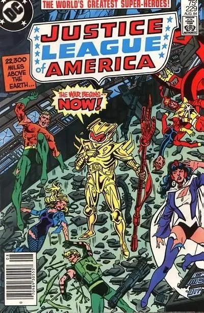 Justice League of America, Vol. 1 #229 Newsstand Edition comic book cover, 1984