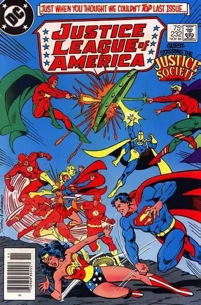 Justice League of America, Vol. 1 #232 Newsstand Edition comic book cover, 1984